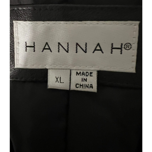 Hannah Leather Coat Womens Size XL Brown Button Up Collar Lined Vent NWT - Picture 2 of 7